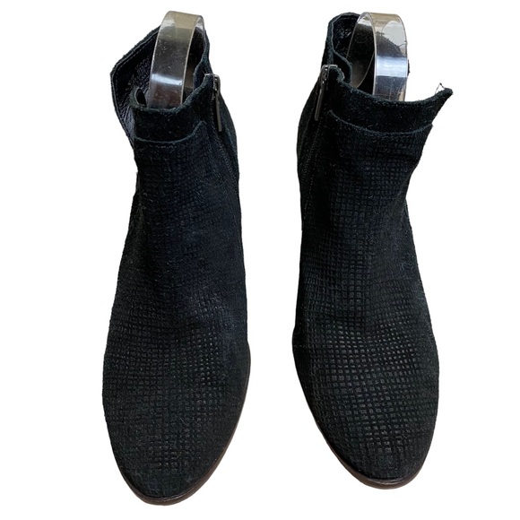 Lucky Brand Shoes - Lucky Brand Women's Black Suede Ponic Ankle Boots Booties Sz 9-Block Heel